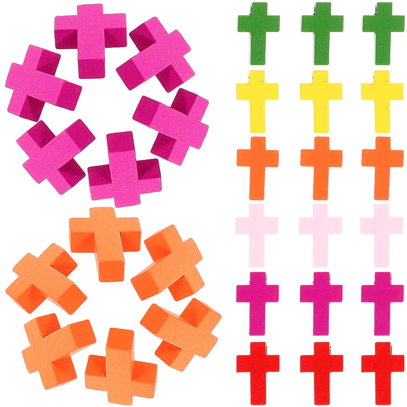 

100 Pcs Cross Pendant Beads Wooden Charm Pendant DIY Jewelry Making Accessories Vintage Charm Necklace Bracelet Earrings
