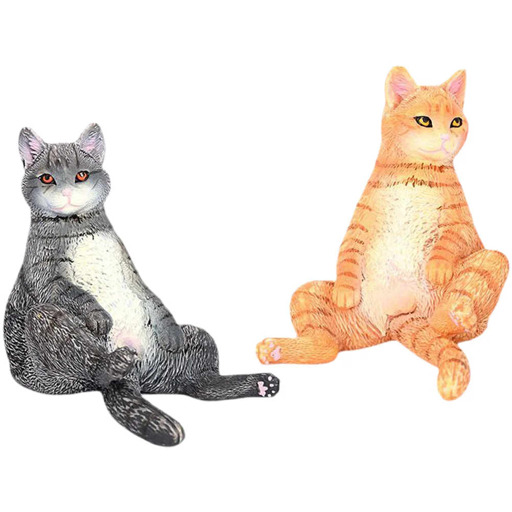 Cute Miniature Cat Decors Simulation Decoration Fake Model Lifelike Sculptures Statue Child