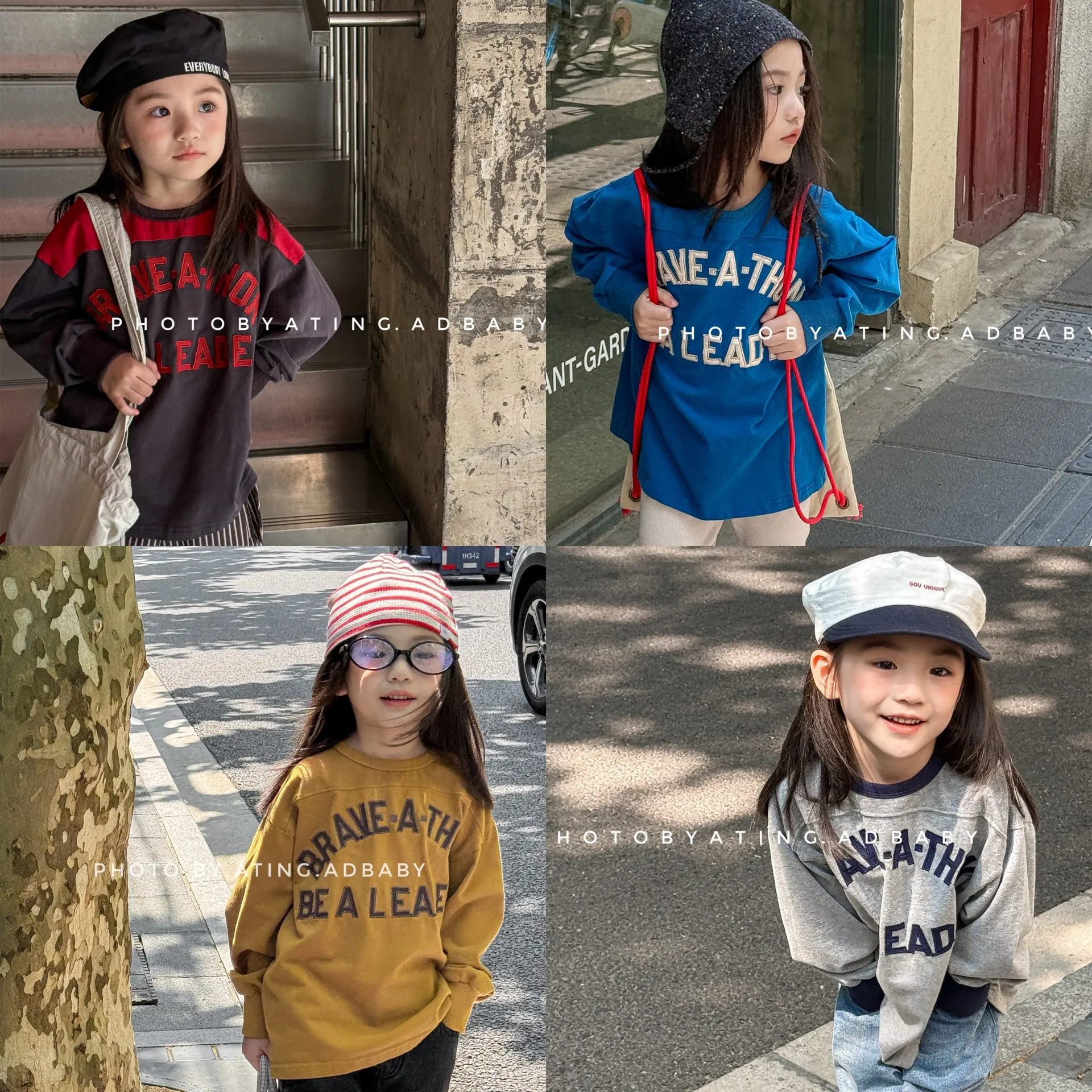 

2026 Spring Kids Girls Tops Cotton Letter Round Collar Infant Babys Girls Pullovers Casual Versatile Toddler Girls Undershirts