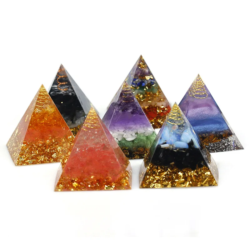 Cross-border foreign trade Amazon natural crystal Epoxy pyramid finished product wholesale spot fast delivery