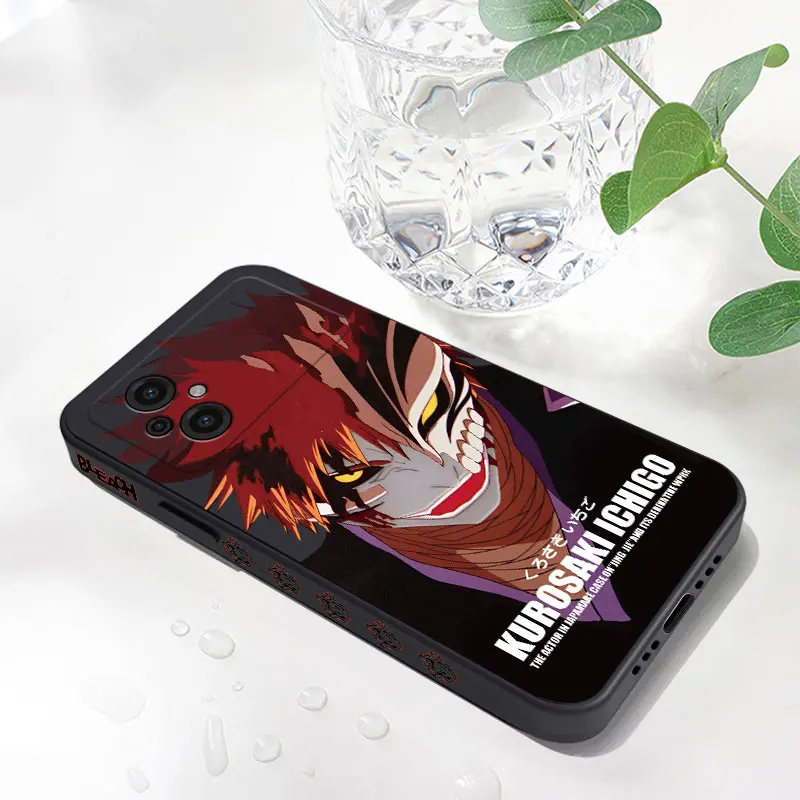 BLEACH Anime Ichigo Phone Case For Xiaomi Poco M5 X5 F5 F4 X4 M4 F3 X3 M3 F2 X2 Pro C40 4G 5G GT Liquid Silicone Cover