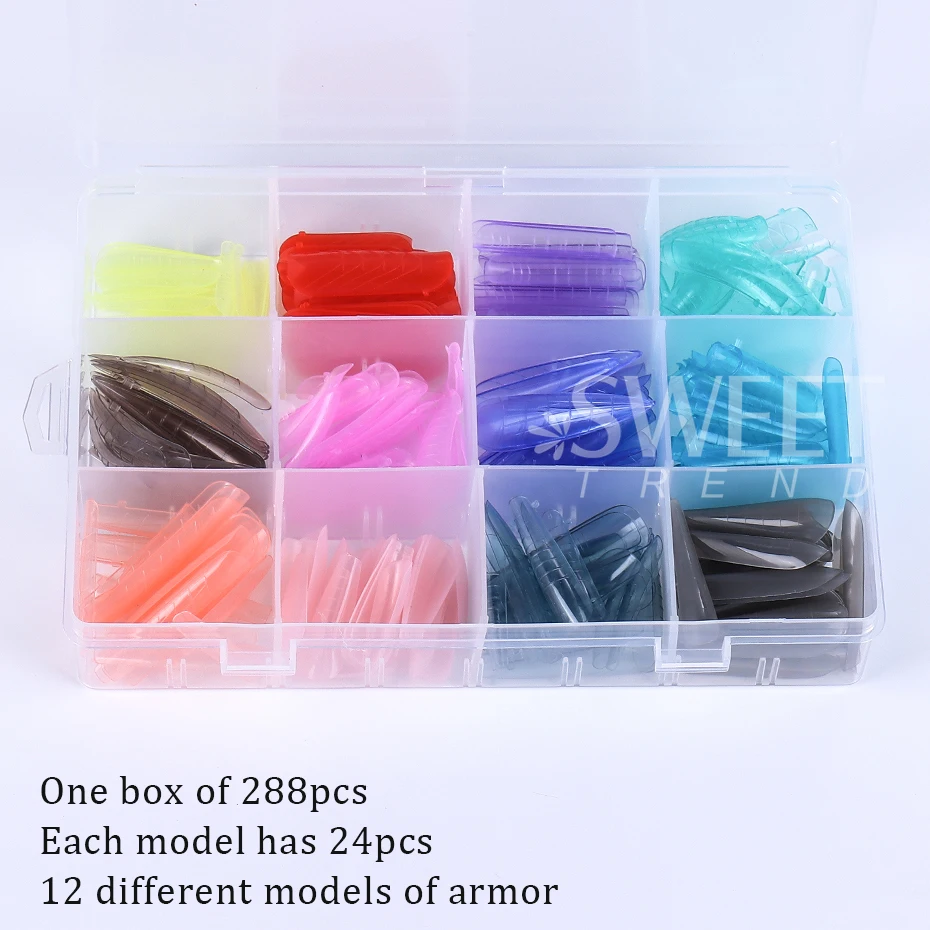 แบบฟอร์มต่อเล็บ 288 ชิ้น/กล่อง สำหรับเล็บเจลยูวี โพลีเจล ต่อเล็บปลอม ทำเล็บอะคริลิค