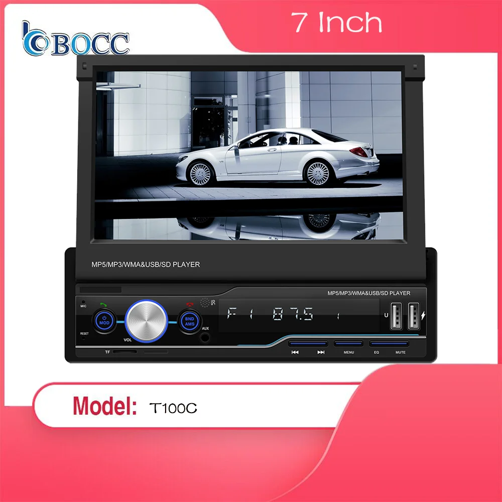 

BQCC Universal 7 Inch Touch Screen 1 Din Car Multimedia Radio Autoradio Stereo Video Player GPS WiFi Android Video MP5 Player