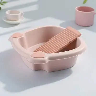 

1 set Laundry Basin Hand Wash Clothes Washboard Compact Foldable Lightweight Portable Home Dormitory Use High Quality Pp Space