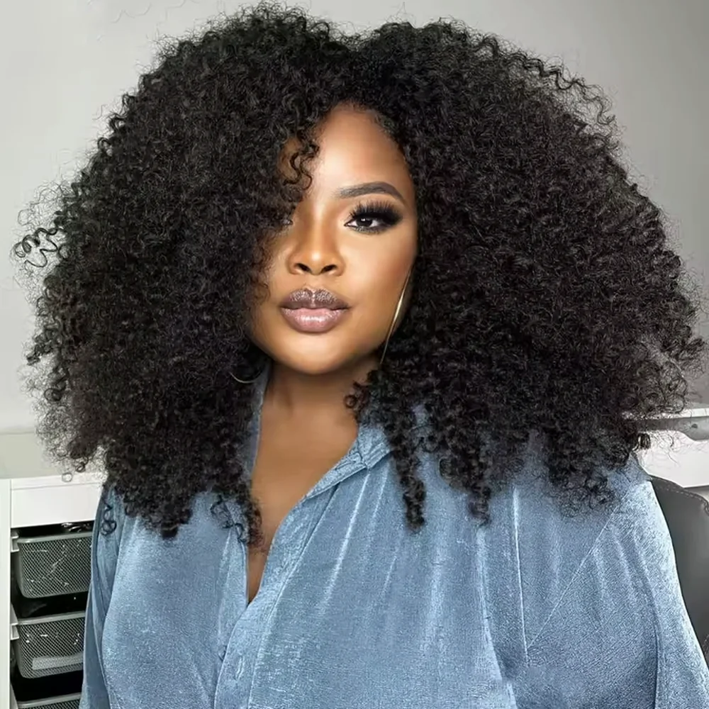 

Кудрявый вьющийся полупарик 3 в 1, человеческие волосы, 16-дюймовый полупарик с бесшовным шнурком, 100% настоящие бразильские человеческие волосы для женщин, парики