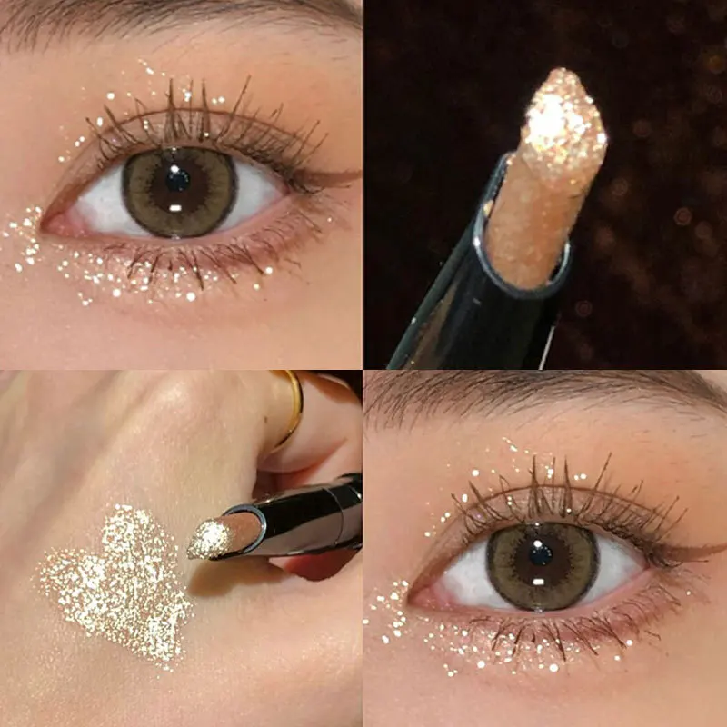 Broken Diamond Sparkle Clear Strobe  Eye Shadow Stick Lying Silkworm Pen Pearlescent Student Makeup Parity Cosmetic