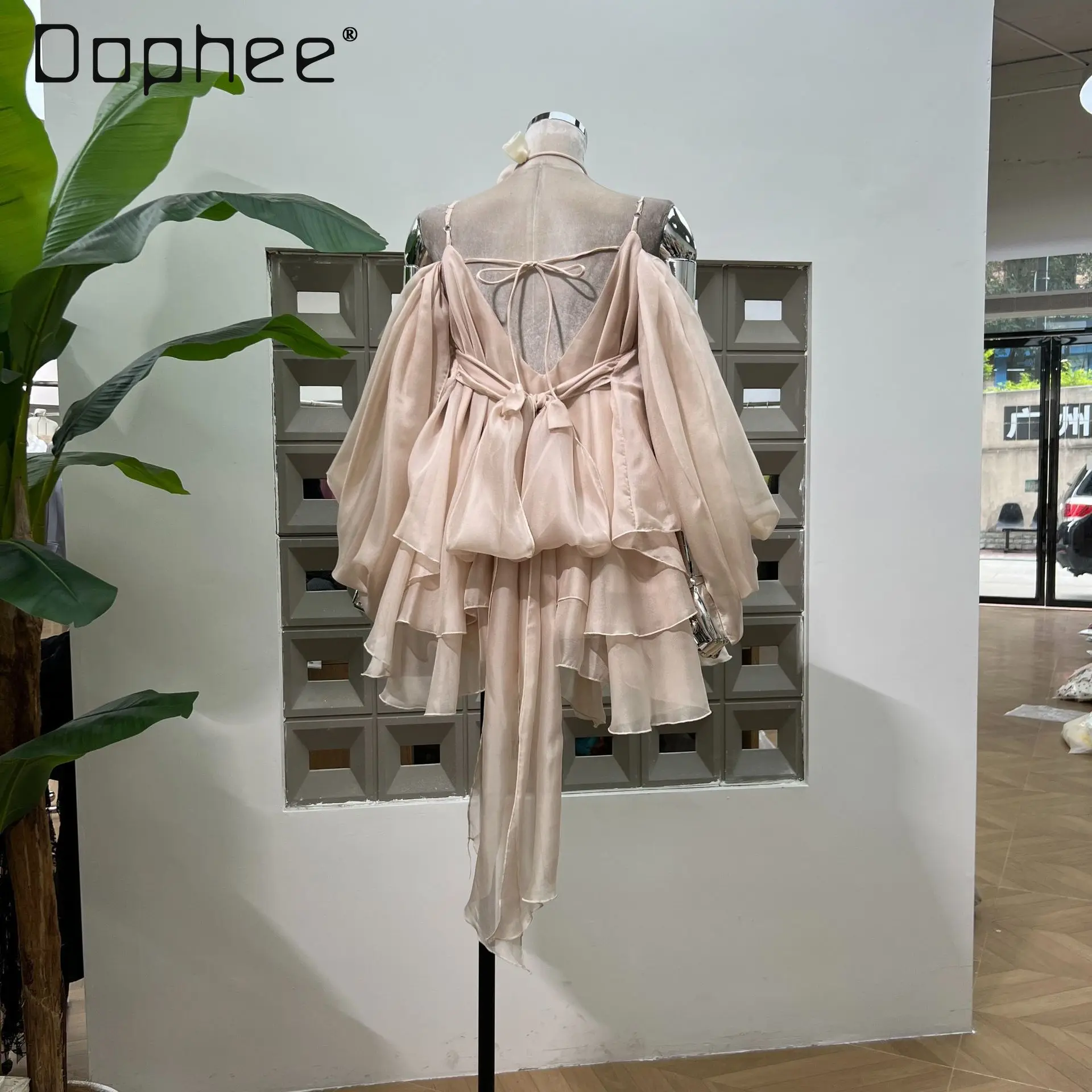 Vestido de tirantes estilo hada francés elegante, dulce y bonito vestido de baile ajustado JSK con flores tridimensionales para mujer, vestidos de noche