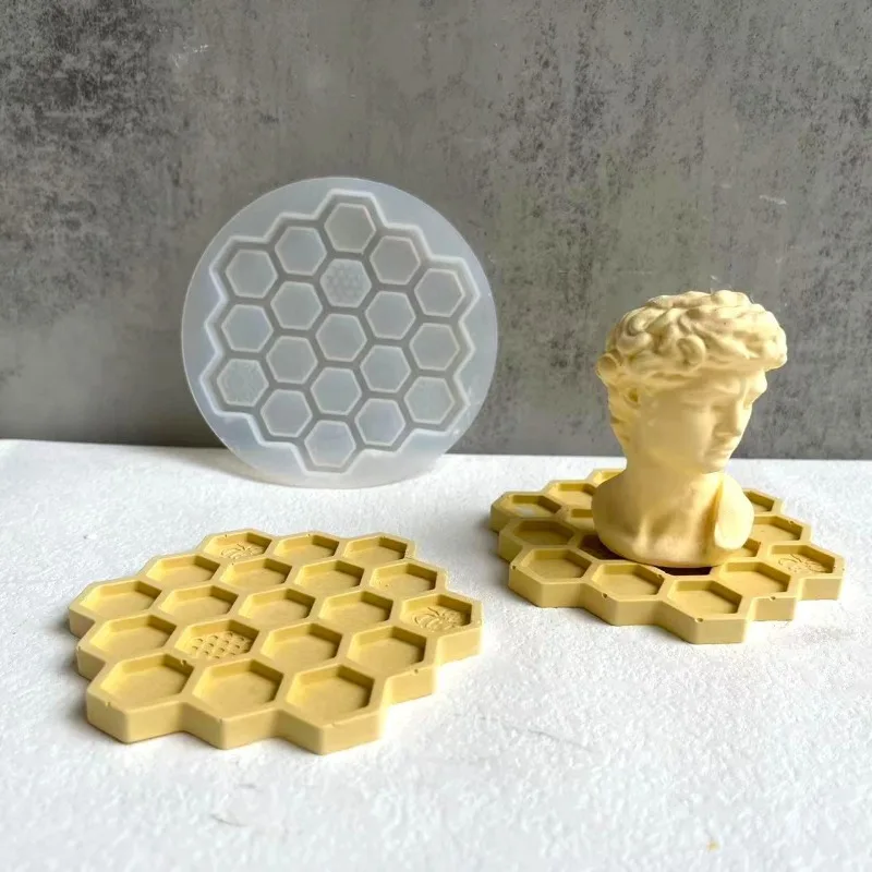 

HoneyComb Tray Silicone Mold DIY Honeycomb Storage Tray Crystal Plaster Resin Molds Making Pottery Tools Home Decor Handicrafts