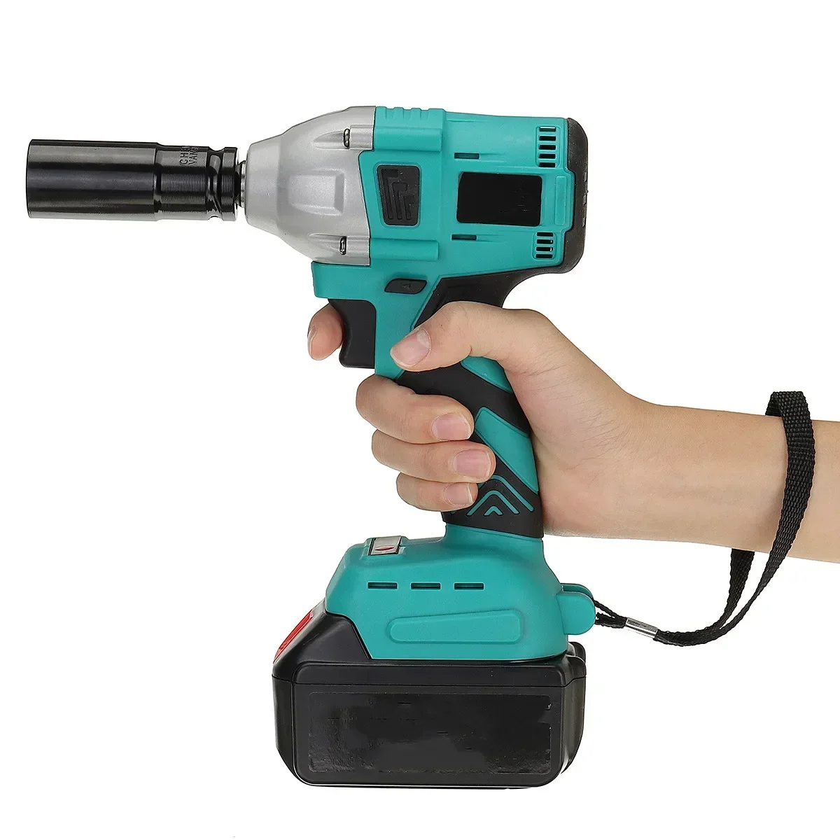 

Electric 880N.m Brushless Impact Wrench Rechargeable Cordless 1/2 Socket Wrench Tool With 1 Battery