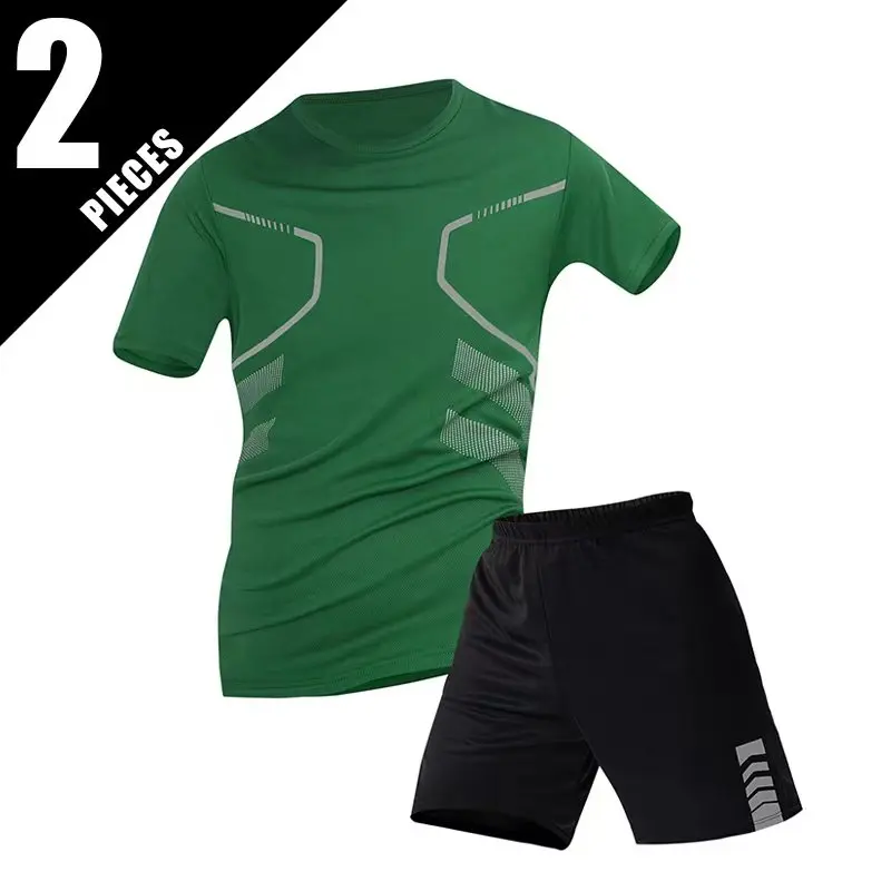 2/4/6 Stück Plus Size Herren Schnelltrocknende Kurzarm-Shorts Anzug Herren Freizeitsport Laufen Fitness T-Shirt Joker Shorts Teenager