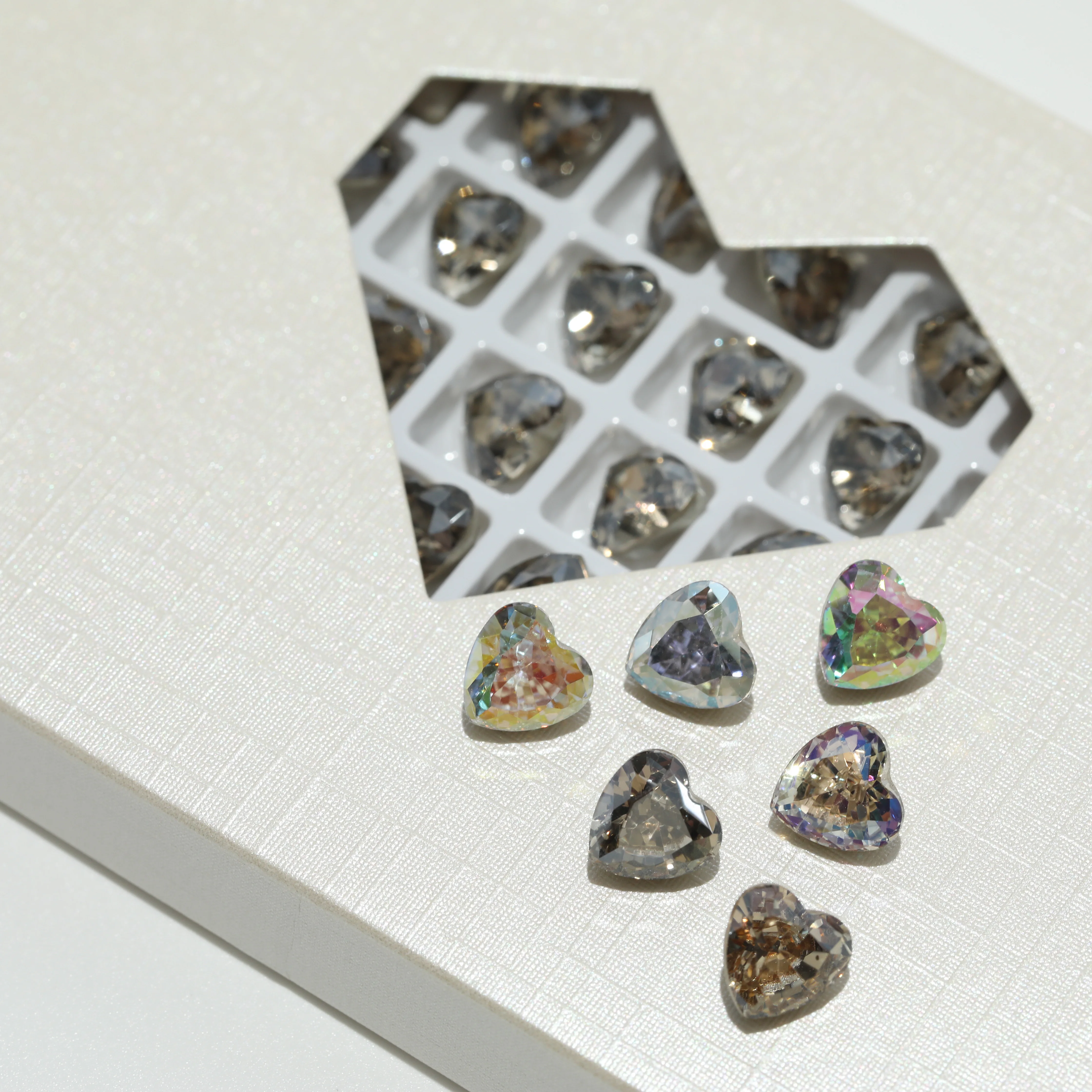 GRST DV4041 Kristallherz Retro-Schliff Fancy Stones Premium Design Version Serie Strasssteine DIY für Nagelkunst Kleider Taschen Zubehör – Detail 2