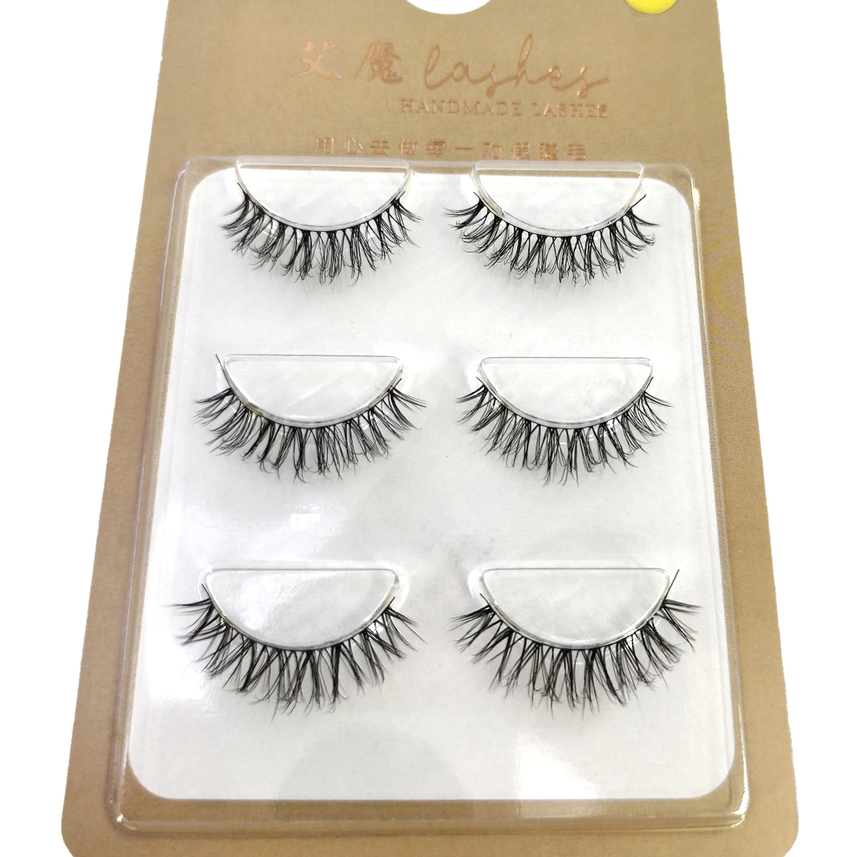 NEUE 3pairs Transparente Klassische Hybrid Volumen Wimpern Neue Ankunft Wispy D Curl Kurze Russische Streifen Wimpern Make-Up Falsche wimpern