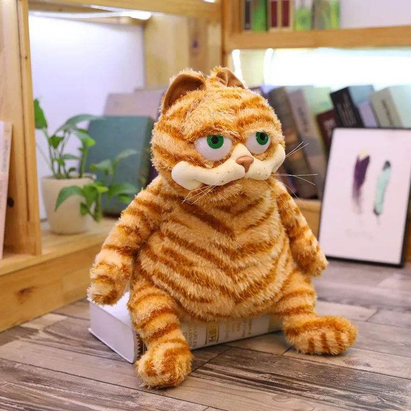 Ugly Fat Orange Cat Plush Toy Stuffed Animals&Plushies Lifelike Tabby Cat Kitty Toy Soft Cat Doll Kids Birthday Gift Funny Pillo