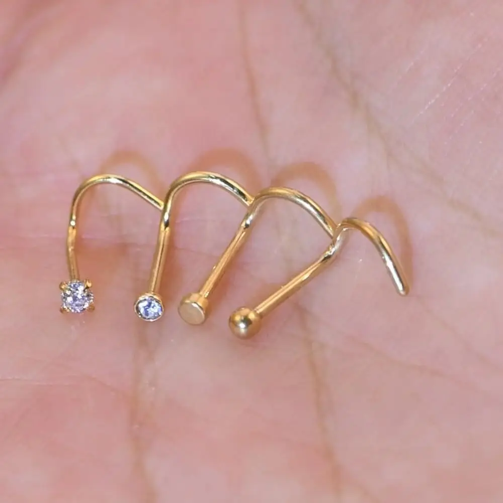 8 Pcs Elegant Stainless Steel Nose Rings Set
