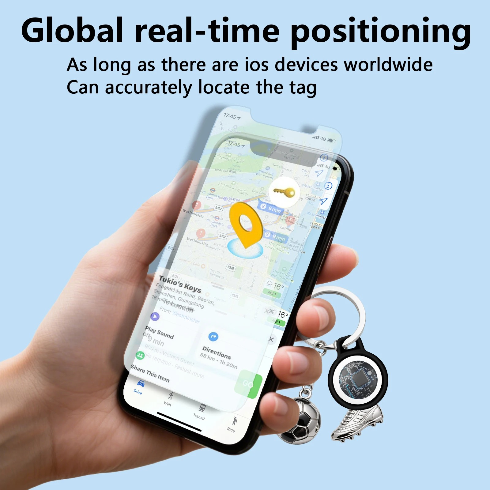 Timethinker Smart Bluetooth GPS Tracker Airtag Funziona con Apple Trova la mia APP ITag Anti smarrimento Localizzatore Pet Finder Air Tag per IOS