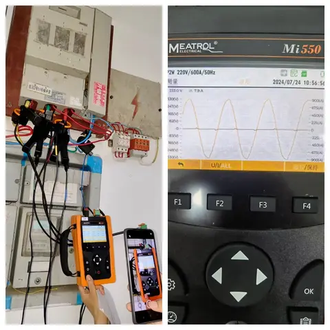 휴대용 전기 에너지 미터 32GB 데이터 로거 파형 그래픽 3상 전력 품질 분석기 PLS-Mi550