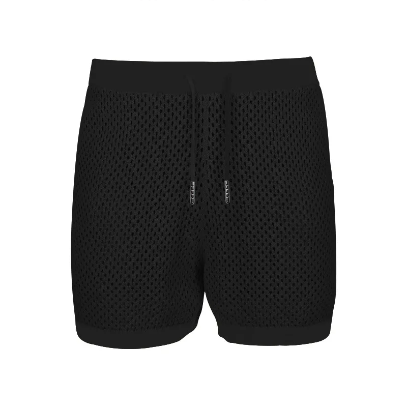 2026 Sommer Herren Ausgehöhltes Dünnes Zweiteiler-Set: Kühles, Atmungsaktives Kurzarm-Oberteil mit Passenden Shorts – Lässiges Alltagsoutfit im lockeren Schnitt – Detail 27
