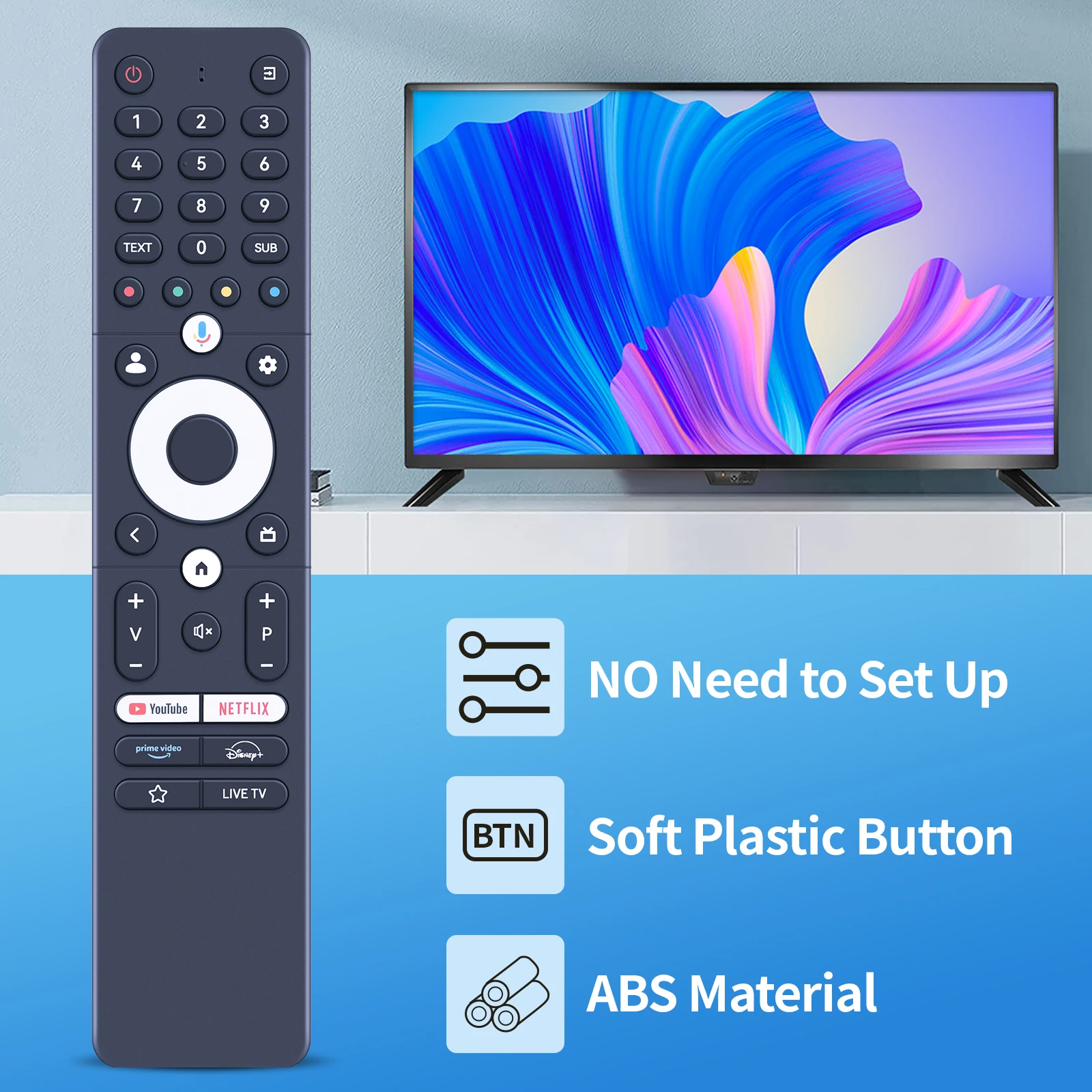 音声制御付きスマートテレビ用リモコン,sanycubic, caixun