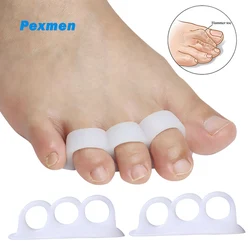 Pexmen 2/4/6Pcs Hammertoe Corrector Toe Straighteners with 3 Separator Loops Realign Bent Crooked Curled Claw and Hammer Toes