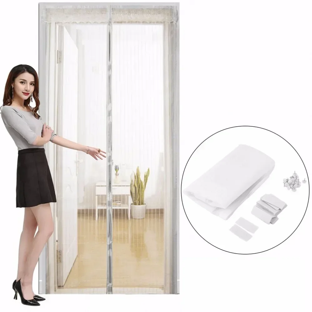 Summer Anti Mosquito Insect Fly Bug Curtains Magnetic Net Mesh Automatic Closing Door Screen Kitchen Curtain  Screen Door