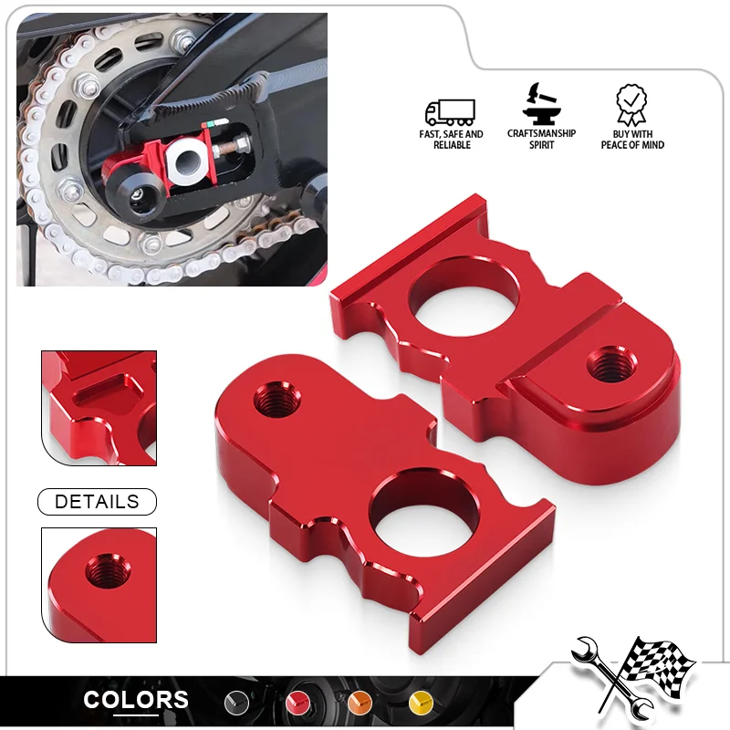 Motorcycle Rear Axle Adjustment Chain Spindle Regulator Block For CBR600RR CBR1000RR 2008-2017 cbr600rr cbr1000rr Chain Block