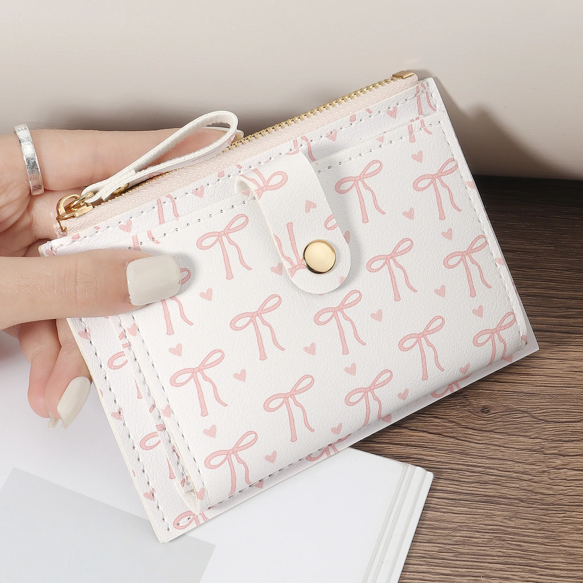 Ultra-Thin Zipper Card Wallet for Cash ID Credit Cards Coins, Lightweight Portable Pocket Money Holder