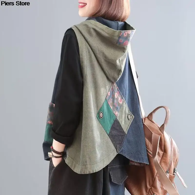 National Fashion Harajuku Gilet donna ricamo stile cinese Tang vestito Gilet tradizionale Vintage femminile selvaggio Casual Gilet