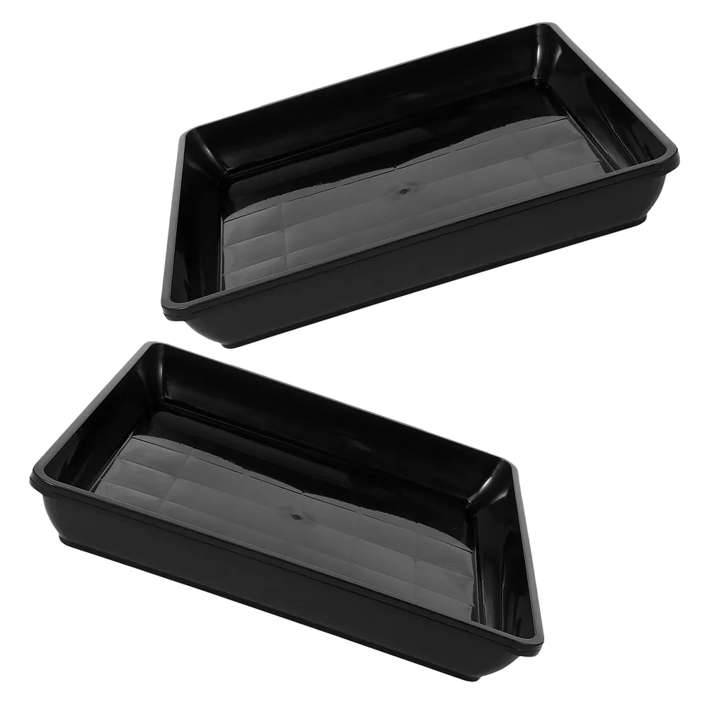 2Pcs Plastic Vibrant Square Flower Pot Water Tray For Outdoor Flower Pot Saucer Planter Thickened