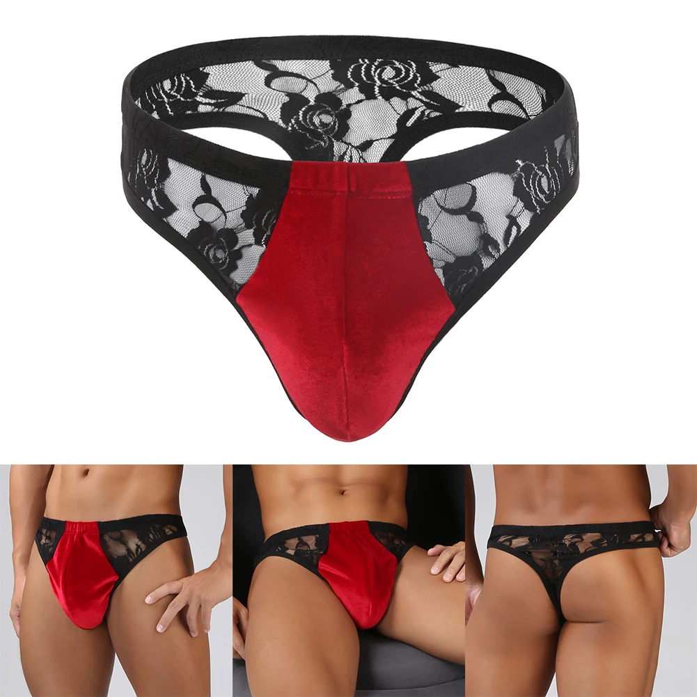 

Мужские стринги, кружевное нижнее белье для горячего мужчины, сексуальный чехол для нижнего белья, прозрачные мягкие трусы с Т-образной спинкой, летние мужские трусы