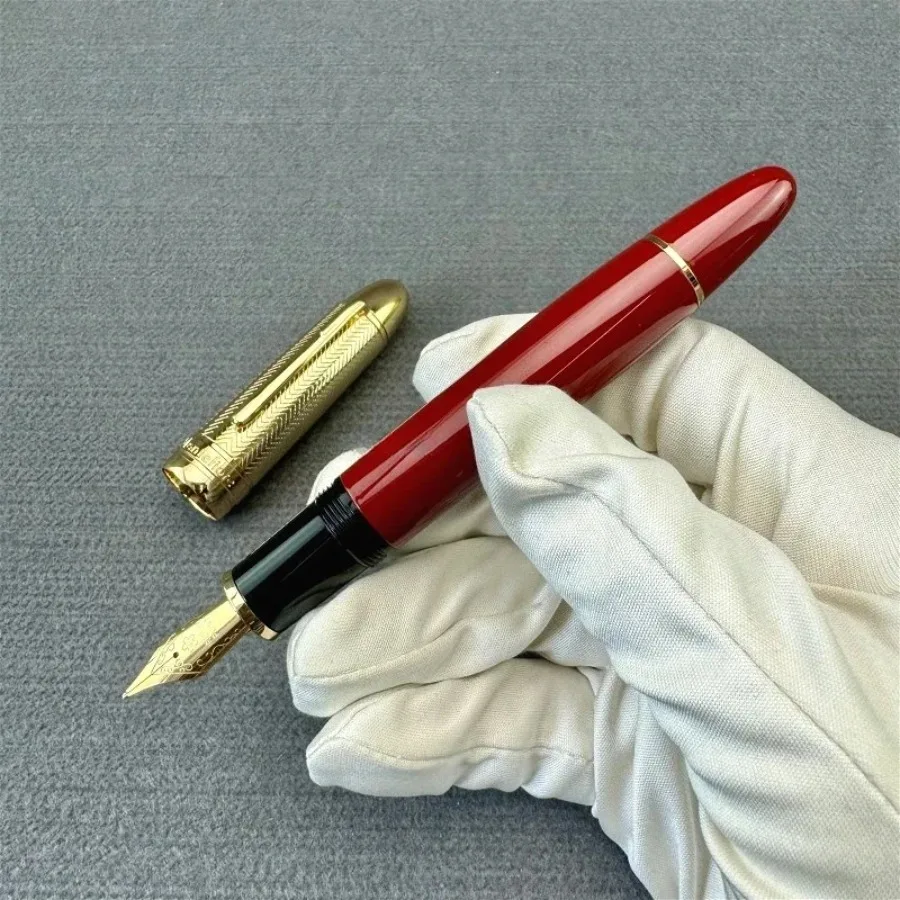For Montefiore Full Metal Fountain Pen - Iridium Gold F 0.6mm Nib, Ink-Absorbing for Financial School Office Stationery Supplies