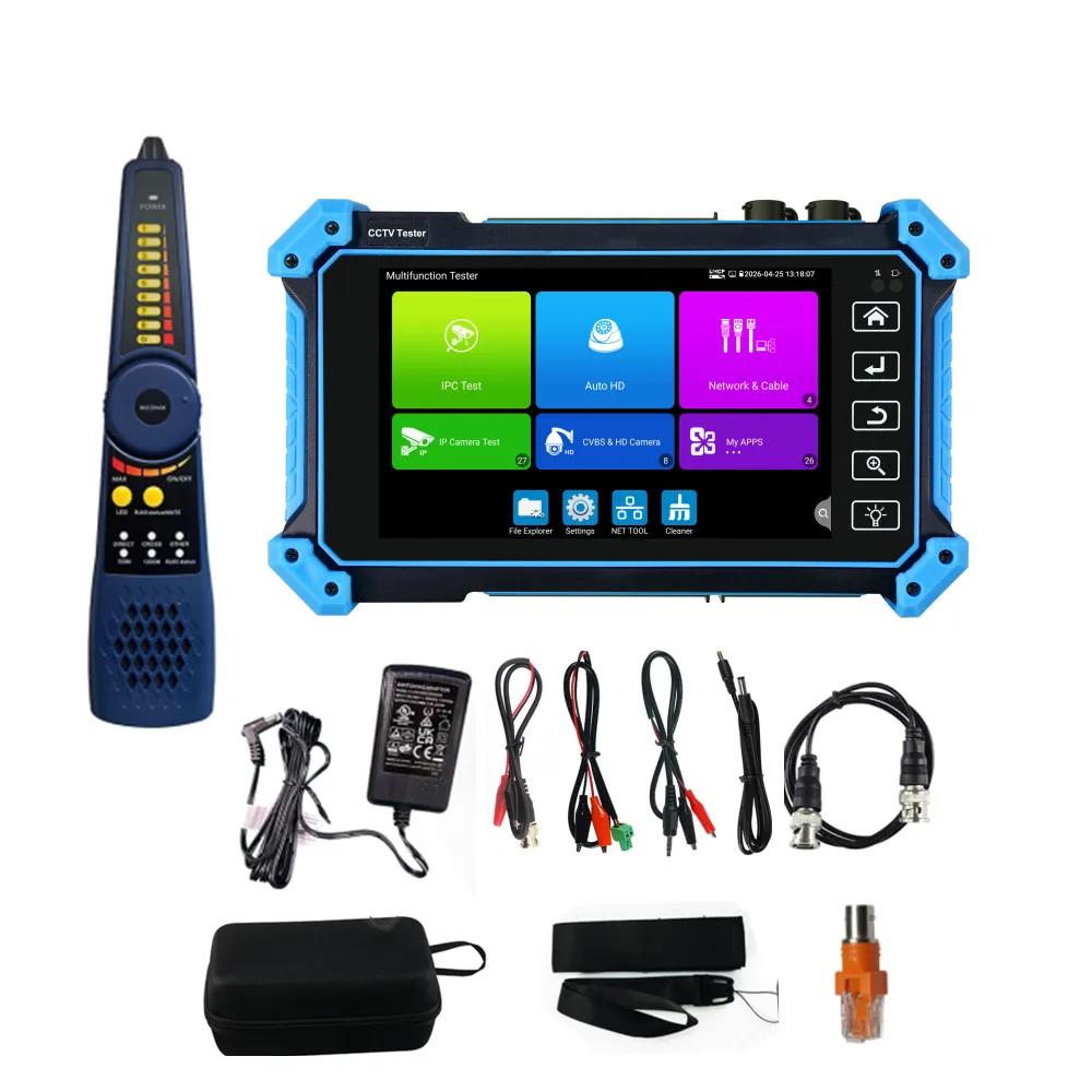 5.4inch CCTV IPC Tester 8MP AHD CVI TVI Camera Tester VGA HDMI Input CCTV Tester Camera Security Monitoring Cable Tester