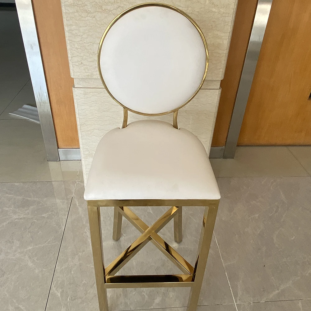 Hot Sales Kitchen Gold Chair Modern Bar Stool Chairs Luxury Stainless Steel Nordic Velvet Bar Chair