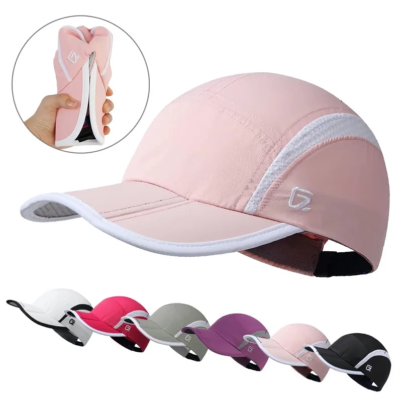 

GADIEMKENSD Women's Foldable Light Cap Outdoor Sports Thin Breathable Quick Drying Women Men's Baseball Cap Hiking Fishing Hat