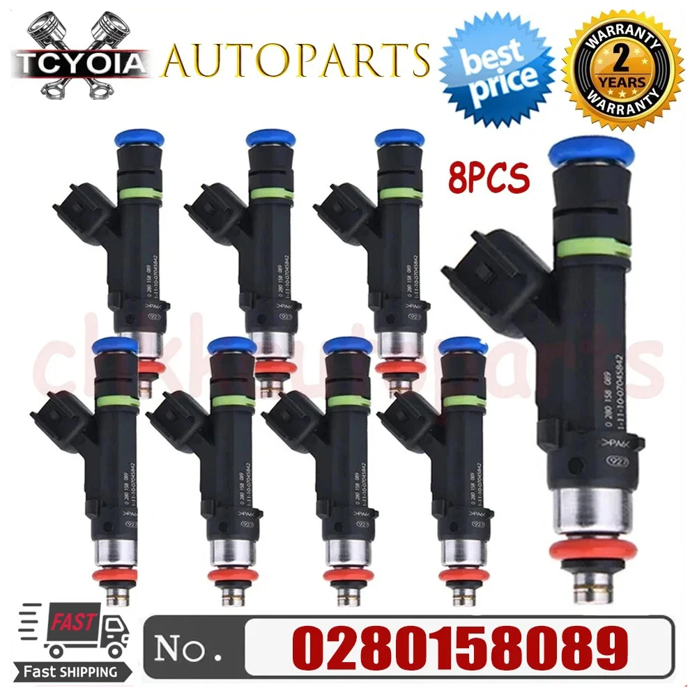 

New 8pcs/lot Fuel Injectors OEM 0280158089 For Ford Crown Victoria Lincoln Mercury 2006-2011 V8 4.6L