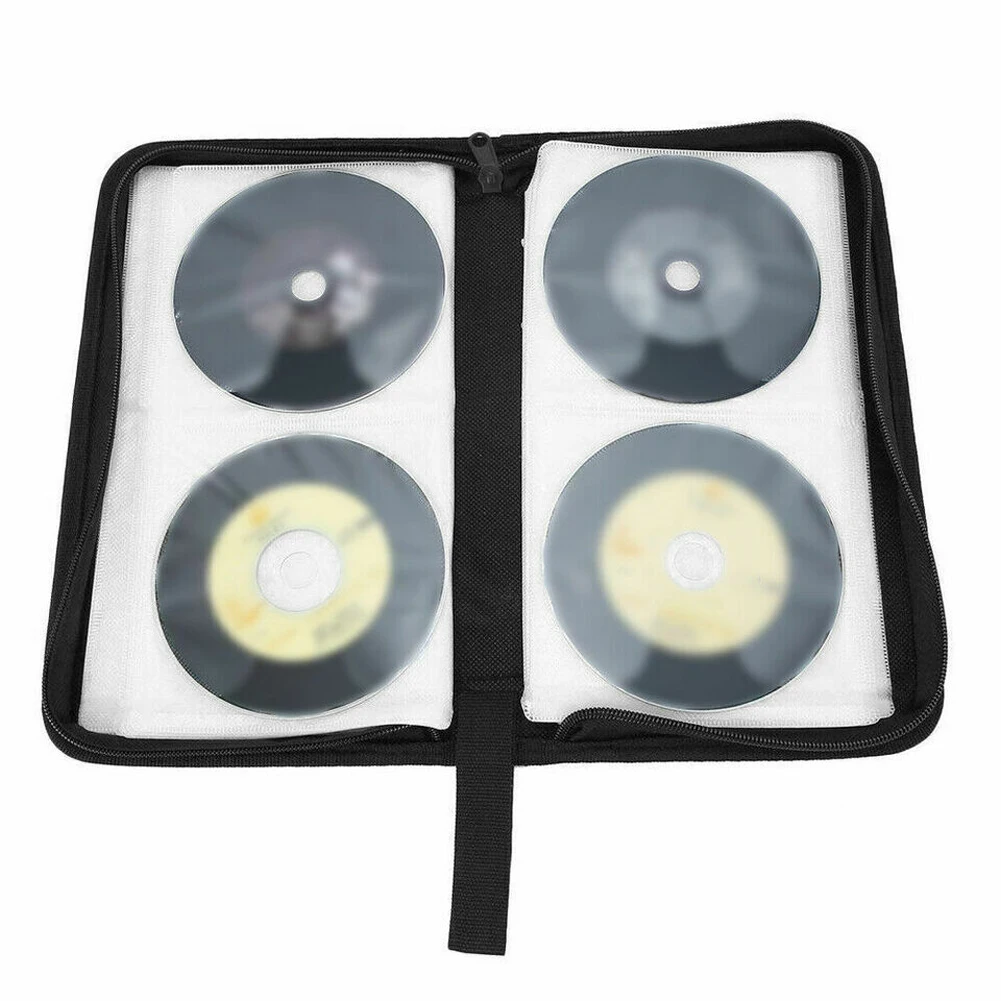 CD/DVD-Disc-Tragetasche, Handtasche, 80 Stück Kapazität, DVD-VCD-Geldbörsen-Organizer, staubdicht, Album-Aufbewahrungshülle, Brieftasche, Album-Tragetasche