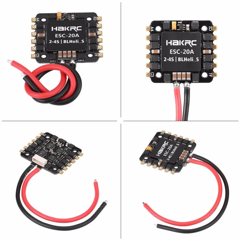 HAKRC 15A/20A/30A/40A/50A 4 في 1 3-6S BLHeli_32 5V 3A BEC Dshot1200 ESC لتقوم بها بنفسك كوادكوبتر FPV سباق بدون طيار