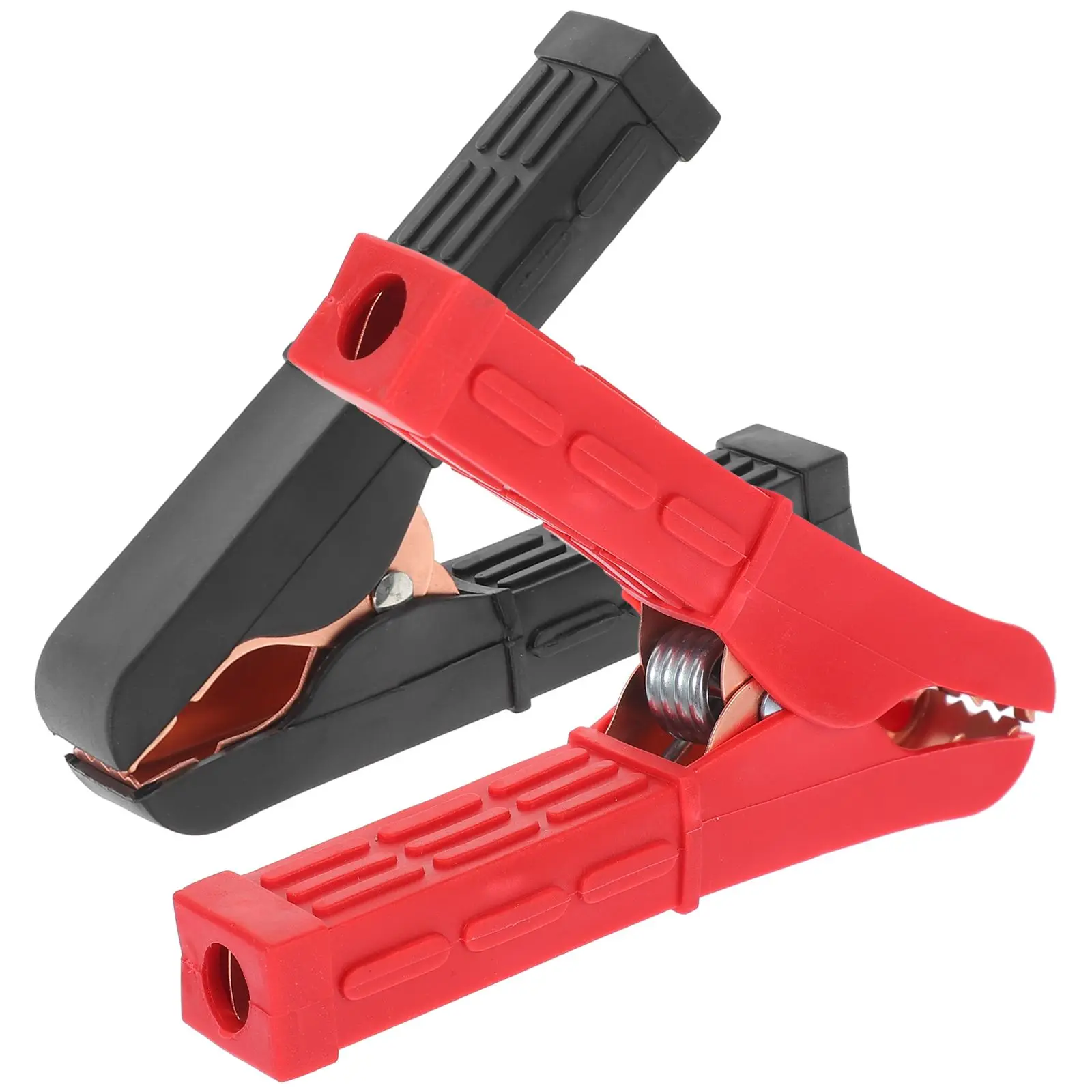 

2pcs Clips Insulated Alligator Clips 200A Red Black Copper Plated Clamps For Truck Car Starter Wiring