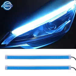 2pcs Daytime running lights strip drl led Turn signal Decorative light strip Sequential LED Strip Driving lights indicator light