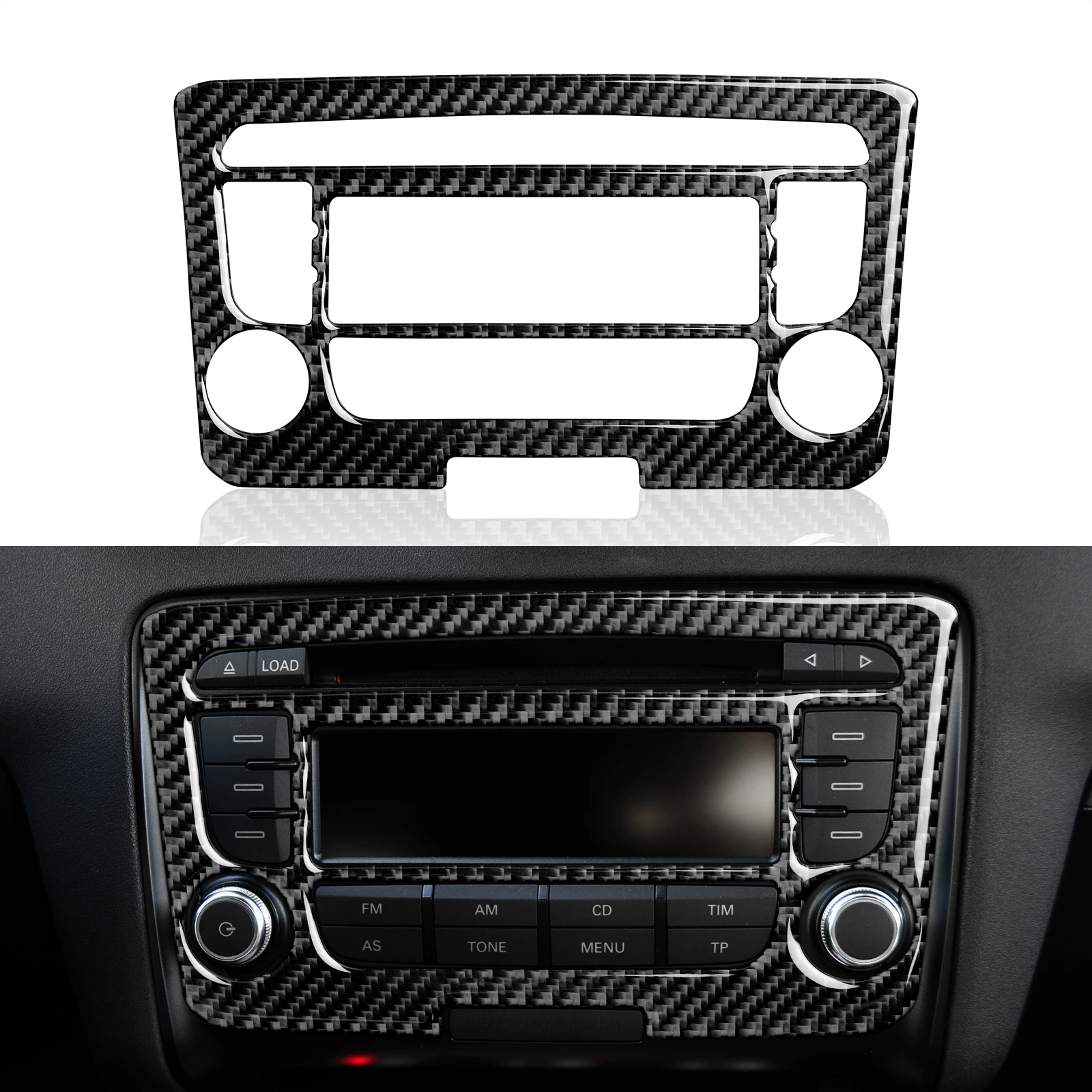 

Car Center Control CD Decoration Panel Decals Carbon Fiber Stickers For Audi TT 2008-2014 8n 8J MK123 Accessories (Style A)