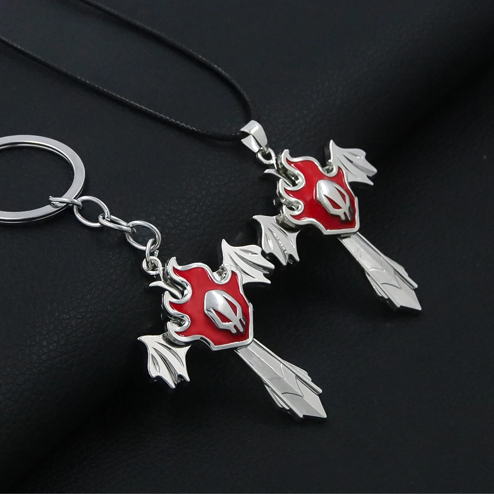 Collar de cruz de lejía de Anime, colgante de Ichigo Kurosaki, collar de cadena de cuerda para mujeres y hombres, joyería de Cosplay, regalo de seguidor de Manga
