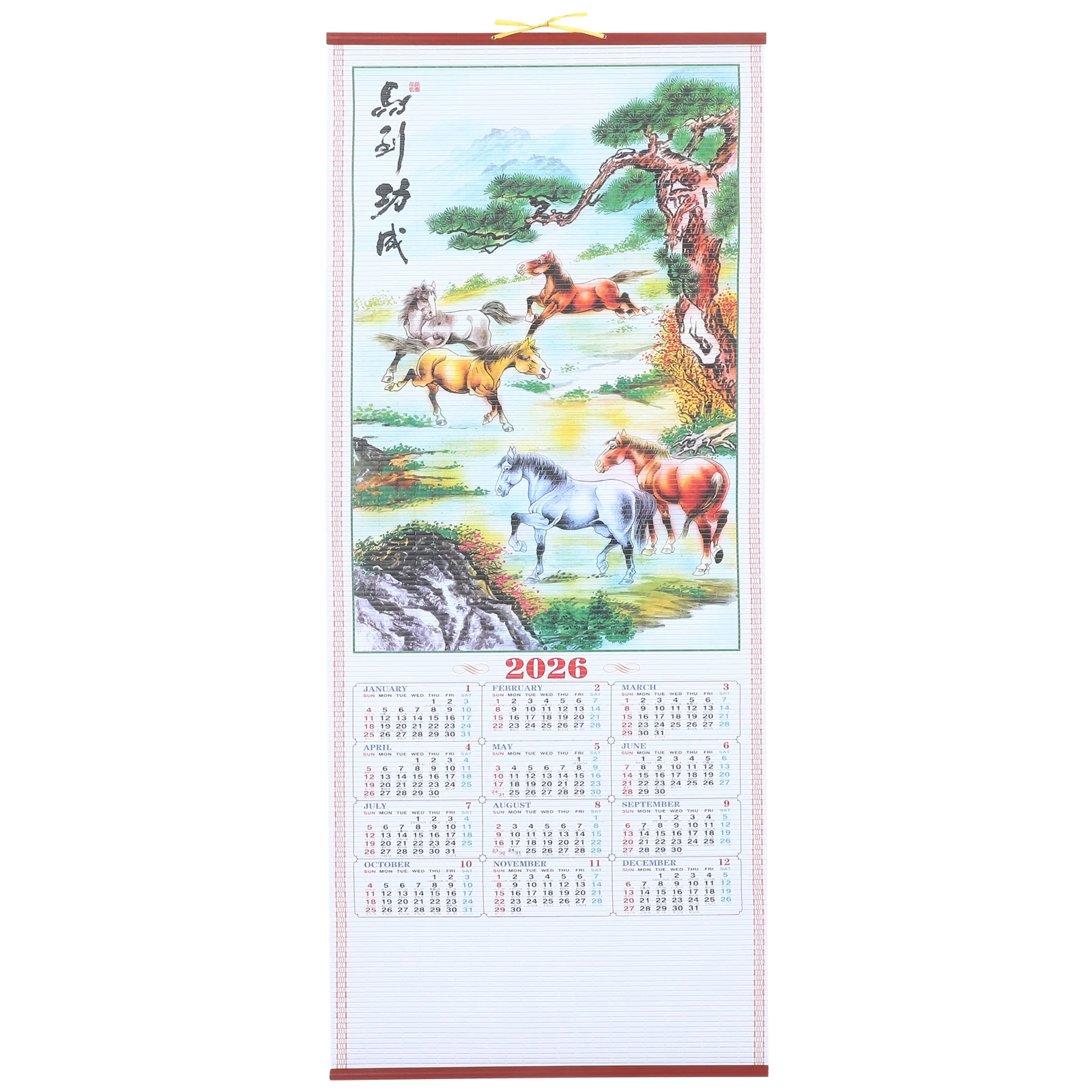 

Hanging Scroll Cylinder Office Paper Chinese New Wall Calendar