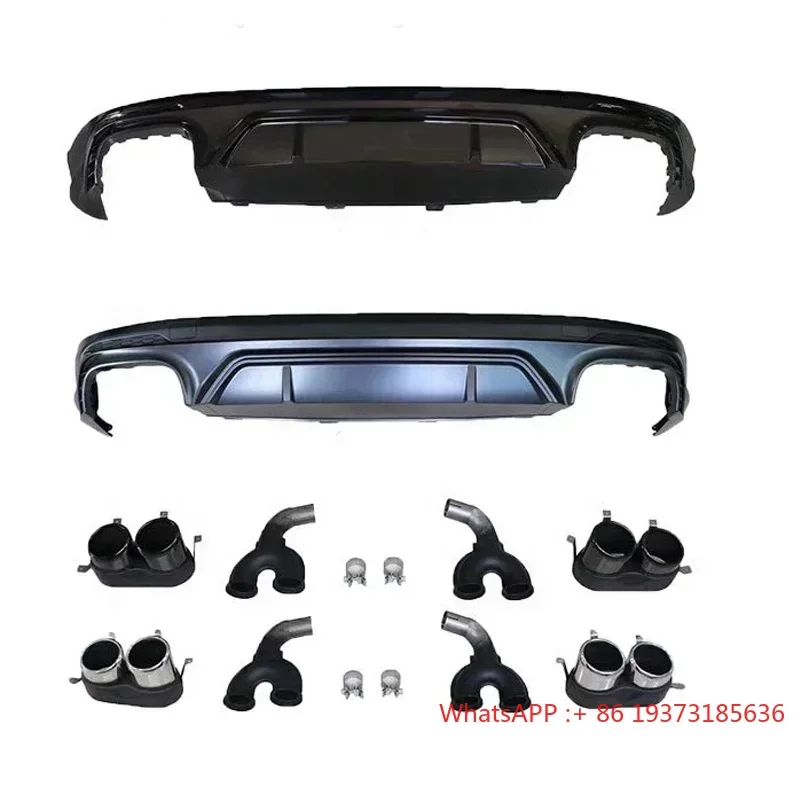 For aud Q5 FY Pre-facelift SQ5 Look Rear Diffuser With Exhaust Tips For S-line Rear Bumper 2018 2019 2020