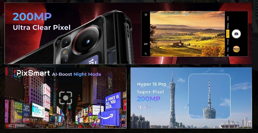 HOTWAV Hyper 7 Pro، وحدة المعالجة المركزية MediaTek Dimensity 7050 120 هرتز 6.6 بوصة شاشة، 5G الهاتف الذكي شاشة لمس ثانوية جديدة، 16 جيجابايت رام، 256 جيجابايت RO