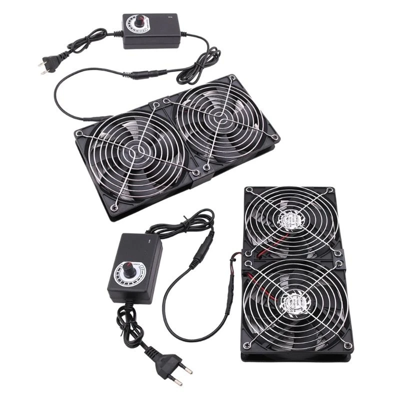 120mm 100-240V Double USB Fan para dissipação calor eficiente 2750rpm, 20cfm