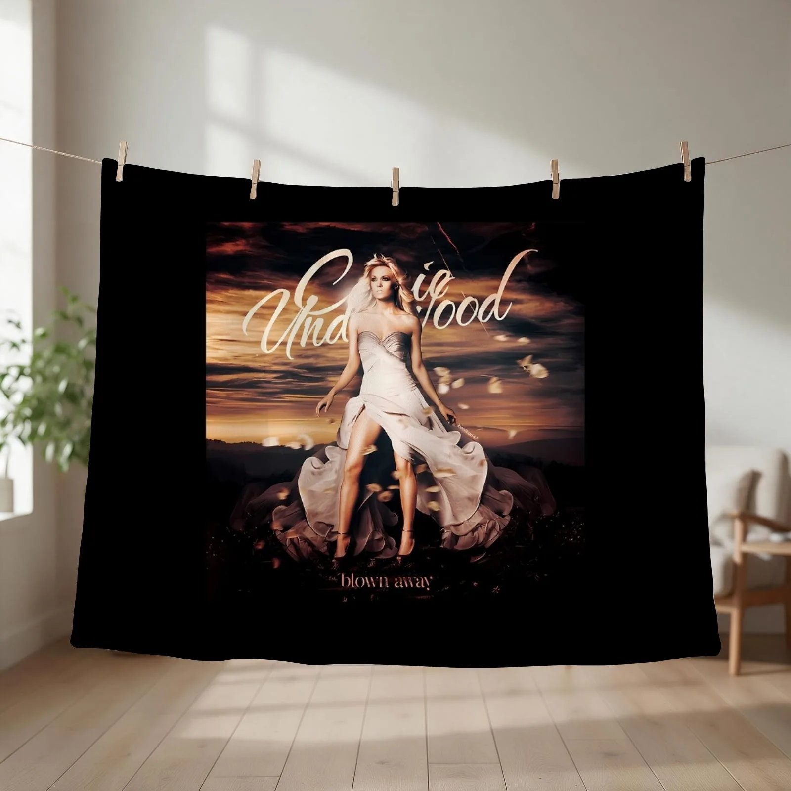 Carrie Vintage - Carrie Denim & Rhinestones Tour 2023 Throw Blanket couch cozy soft plush fuzzy picnic outdoor blanket