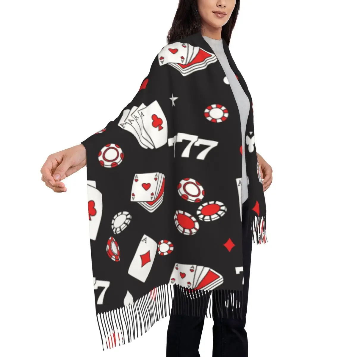 Game Icons Cards Warm Shawls Wrpas Men Women Custom Large Scarves Winter Luxury Brand