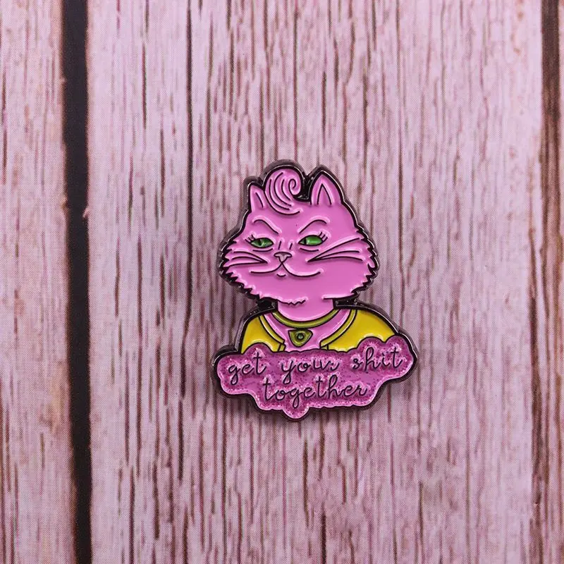 Women\'s Enamel Pins Custom Coffee Power Feminist Brooches Clothing Luxury Copper Lapel Badges Fashion Jewelry Gift Drop Shipping