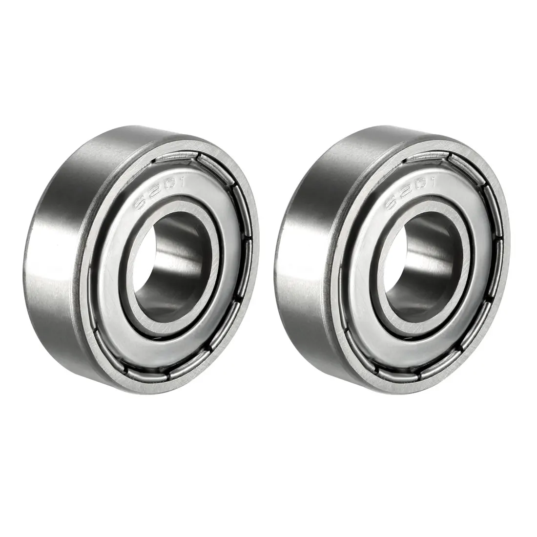 

Motoforti 2pcs Deep Groove Ball Bearing 6201ZZ Double Shield, 12mm x 32mm x 10mm Carbon Steel Bearings