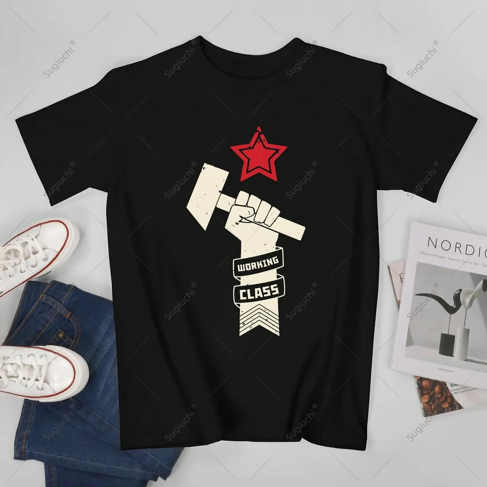 Unisex Men Proletariat Russia USSR Soviet Union CCCP Retro Vintage Tshirt Tees T Shirts Women Boys 100% Cotton T-Shirt