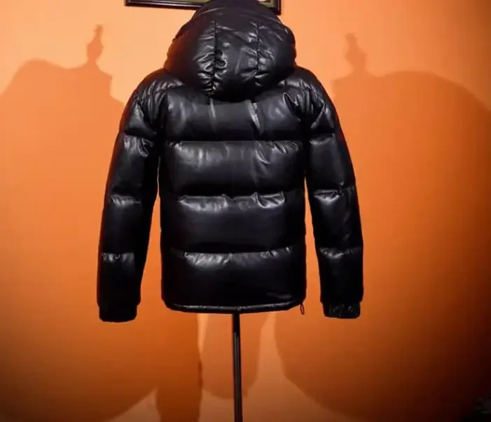 YR!Free shipping.Thick winter warm soft Italian sheepskin coat.550g white duck down Hooded jacket.quality genuine leather cloth